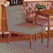 Baxton Studio Riordan Mid-Century Modern Grey Fabric and Walnut Brown Finished Wood Dining Chair 186-11356-Zoro - alternate 5